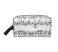 Musical Notes On The ClefLarge Capacity Cosmetic Organizer，Travel Makeup Bag for Women