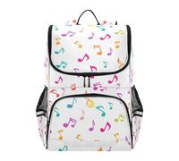 Musical Notes Pattern Kids Backpack Rucksack Bag for School Girls & Boys, Cute School Bag for Kids, Kids Bookbag for Elementary with Reflective Strip
