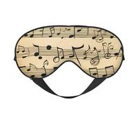 Musical Notes Print Sleep Eye Smask with Strap Eye Shade for Travel Nap Meditation
