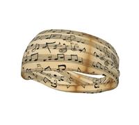 Musical Notes Print Sweatbands Sports Headband for Men Women,Athletic Sweatband for Tennis,Basketball,Running,Gym