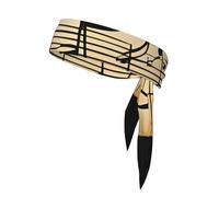 Musical Notes Print Tennis Head Sport Head Tie for Men Women Soccer Basketball Teams Heads Ties