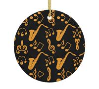 Musical Notes Treble Christmas Ceramic Love Personality Pendants, Shopping Malls, Shops, Home Decoration.