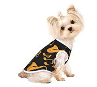 Musical Notes Treble print Dog Shirts for Small Dogs Stretchy T-Shirts Lightweight Tank Top Sleeveless Striped Vest