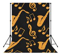Musical Notes Treble Print Photo Studio Background 5x7ft Soft Photo Backdrop Curtain For Studio Content Creator Equipment