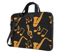 Musical Notes Treble Printed Waterproof Laptop Case Ultra-Thin Portable One-Shoulder Laptop Bag 600d Oxford 13in/14in/15.6in