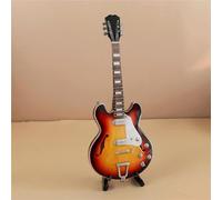 Musical Ornaments 18cm Mini Guitar Electric Bass Electric Guitar Model Miniature Wooden Mini Musical Instrument Model(P)
