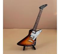 Musical Ornaments 18cm Mini Guitar Electric Bass Electric Guitar Model Miniature Wooden Mini Musical Instrument Model(N)