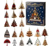 Musical Ornaments 24-Day Christmas Blind Box, 2025 New Music Instrument Advent Calendar with Guitar Grand Piano Violin Saxophone Drum Instrument Decor for Xmas Tree, Gifts for Music Lovers