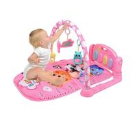 Musical Piano Gym - Kick Play Adjustable Light Up, Children Learning Activity Mat, Cotton Blend Fabric, Detachable Support Legs, Mirror Tummy Time Disc| Control Module for Apartment Living Room Infan