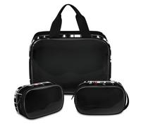 Musical Piano Theme Makeup Bag for Women Men, Musical Designs Translucent Cosmetic Bag Wash Pouch Shower Bag 3 Pcs Travel Toiletry Toiletries Cosmetic Organizer