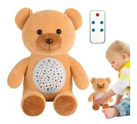 Musical Plush Toys, Soft Toy Projector, Plush Toy Projector for Children, Breathing Vibrations, Sound and Light, White Noise, Starry Sky Lamp Boy and Girl Luckxing