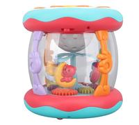 Musical Projector Rotating Light Toy Hand Drum Multifunctional Puzzle Early Education Toy for Infant and Toddler Safe Plastic Material AA Battery Powered (Green)