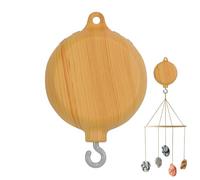 Musical Rotating Crib Motor - 35 Melodies Selection, Wood Effect Mobile Spinner, Ceiling Hanging Bell | Lullaby Player for Nursery Decor Comfort