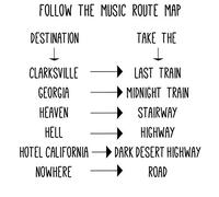 Musical Routes Humour Greeting Card