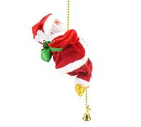 Musical Santa Claus with Climbing Rope, Animated Electric Decorations with Battery Operated Music | Santa Claus Christmas Decoration | Holiday Birthday Party Offices Bathroom Car Bedroom