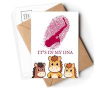 musical saxoph gene fingerprint Postcards Envelopes Cards Mailing Year Horse