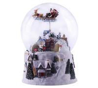 Musical Snow Globe - Snow Globes, Girls Snow Globe | Village Santa Snow Globe, Musical Snow Globes Decor Plays We Wishh You a Merry for Home Decorations
