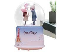 Musical Snow Globes - Rotating Box Snow Globe, Luminous Holiday Decor | Illuminated Musical Crystal Ball Snow Glade, Collecting Water Ball Gift for Christmas, Birthday, Home Decoration, 3.35 x 5 cm