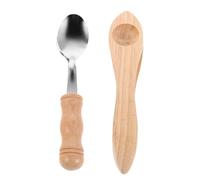 Musical Spoons 2Pcs Wooden Percussion Spoons Rhythm Musical Instruments Handmade Folk Instrument Set for Party