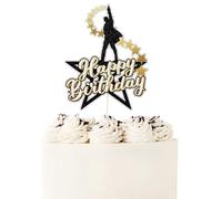 Musical Star Cake Topper,Hamilton Happy Birthday Cake Decor, American Musical Broadway Theater Party Decorations For Kids Adults Fan