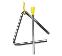 Musical Steel Triangle Percussion, Triangle Instrument with Striker Hand Musical Instrument for Education Entertainment (4 Inch (102mm ID, 3.8mm Thickness))