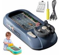 Musical Steering Wheel Toy, Car Racing Adventure Toy, Racing Adventure Car Steering Wheel Toy for Boys 3+, Interactive Educational Learning Race Car Toy with Music & Sound, 200 Levels(Gray)