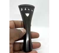 Musical String Violin Tailpiece Ebony Wood Round Style french model 4/4 with white shell safeguard Lilly Pack Of 1