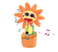 Musical Sunflower - 10.5x33cm Plush Musical Toy | Glowing Talking Flower | 200 Songs Funny Gift | toddlerss Interactive Toy For 18 Months+, Birthday Party, Holiday, Home, Creative Play