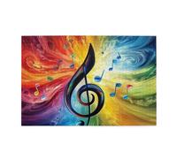 Musical Symbols And Rotating Patterns 1000 Piece Jigsaw Puzzles For Adults Wooden Puzzles For Adults Gifts Home Decor