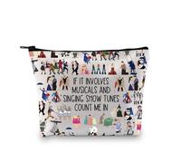 Musical Theater Gift If It Involves Musicals and Singing Count Me in West End Broadway Makeup Bag (Involves Musicals Bag EU)