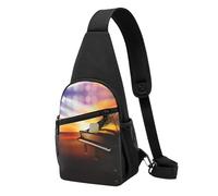 Musical Theatre Casual Sling Bag Crossbody Shoulder Pack,Durable Polyester Chest Bag with Multiple Pockets and Key Holder,Adjustable Strap for Men Women