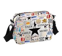 Musical Theatre Gift Musical Merchandise Talk Less Smile More Crossbody Bag for Theater Fans, Smile More Hkb, Multifunctional
