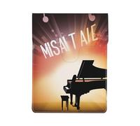 Musical Theatre Printed 13 Inch Laptop Sleeve PU Leather Shockproof Notebook Computer Bag Cover Tablet Carrying Case