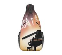 Musical Theatre Printed Sling Bag Crossbody Backpack for Men Women, Versatile Casual Shoulder Chest Bag for Running Hiking Cycling Travel Work