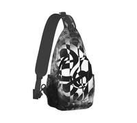 Musical Theme Music Clefs Chest Bag, Lightweight Straps, Sturdy And Durable, Suitable For Most People