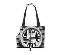 Musical Theme Music Clefs Printed Foldable Pet Bag - Portable Puppy Cat Travel Handbag Tote,Pet Carrier Backpacks.