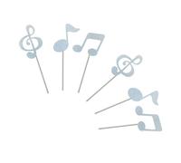 Musical Theme Party Decoration Quaver Shaped Cake Insert Safe Paper Craft Eighth Note Toppers For Dessert Display Music Note Cake Toppers