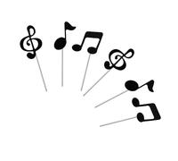 Musical Theme Party Decoration Quaver Shaped Cake Safe Papercraft 8th Note Dessert Display Festival Topper Music Note Cake Picks
