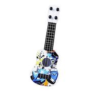 Musical Toy Ukulele Musical Instrument Early Learning Ukulele Toy 4 String Mini Guitar Ukulele for Child Beginner Party Holiday Gift Toy, Graffiti Pattern