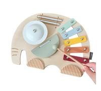 Musical Toys - Elephant Baby Musical Toy Set, Five in 1 Wooden Percussion Instruments Foundational Learning | Autistic Toy for Kids, Interactive Sensory Early Childhood Education