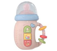 Musical Toys for Babies, Light Up Baby Rattle & Teether Bottle with Bilingual Sounds, Multi-Mode Educational Toy for Newborns 0-12 Months