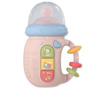 Musical Toys for Babies, Light Up Baby Rattle & Teether Bottle with Bilingual Sounds, Multi-Mode Educational Toy for Newborns 0-12 Months, Baby Musical Toys 0-6 Months