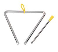 Musical Triangle Instrument, 6 Inch Steel with Yellow Hanger - Durable Construction, Vibrant Sound Quality, Perfect for Music Education and Rhythm Practice