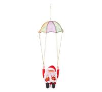 Musical Tumbling Santa Novelty Parachute Action Figure Festive for Kids Holiday Party Decoration Entertainment Toy (Red, One Size)