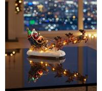 Musical Up Up Away Led Santa Sleigh Decoration