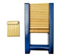 Musical Washboard Solid Wood Percussion Instrument Educational Wooden with Scraper Tool