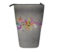 Musical with Spray Print Pencil Telescopic Case Versatile Storage Bag,Office, and Adult Storage Box Gifts