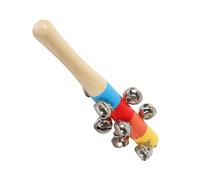 Musical Wooden Hand Shaker Bells Handheld Sound Maker Bells for Early Childhood Education and Rhythm Training in Schools Wooden Hand Shaker