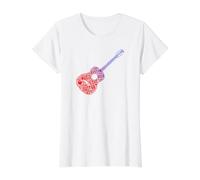 Musical Words in a Guitar Value Graphic T-Shirt, Women, White, XS