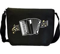 MusicaliTee Accordion Curved Stave - Sheet Music & Accessory Messenger TRIO Bag